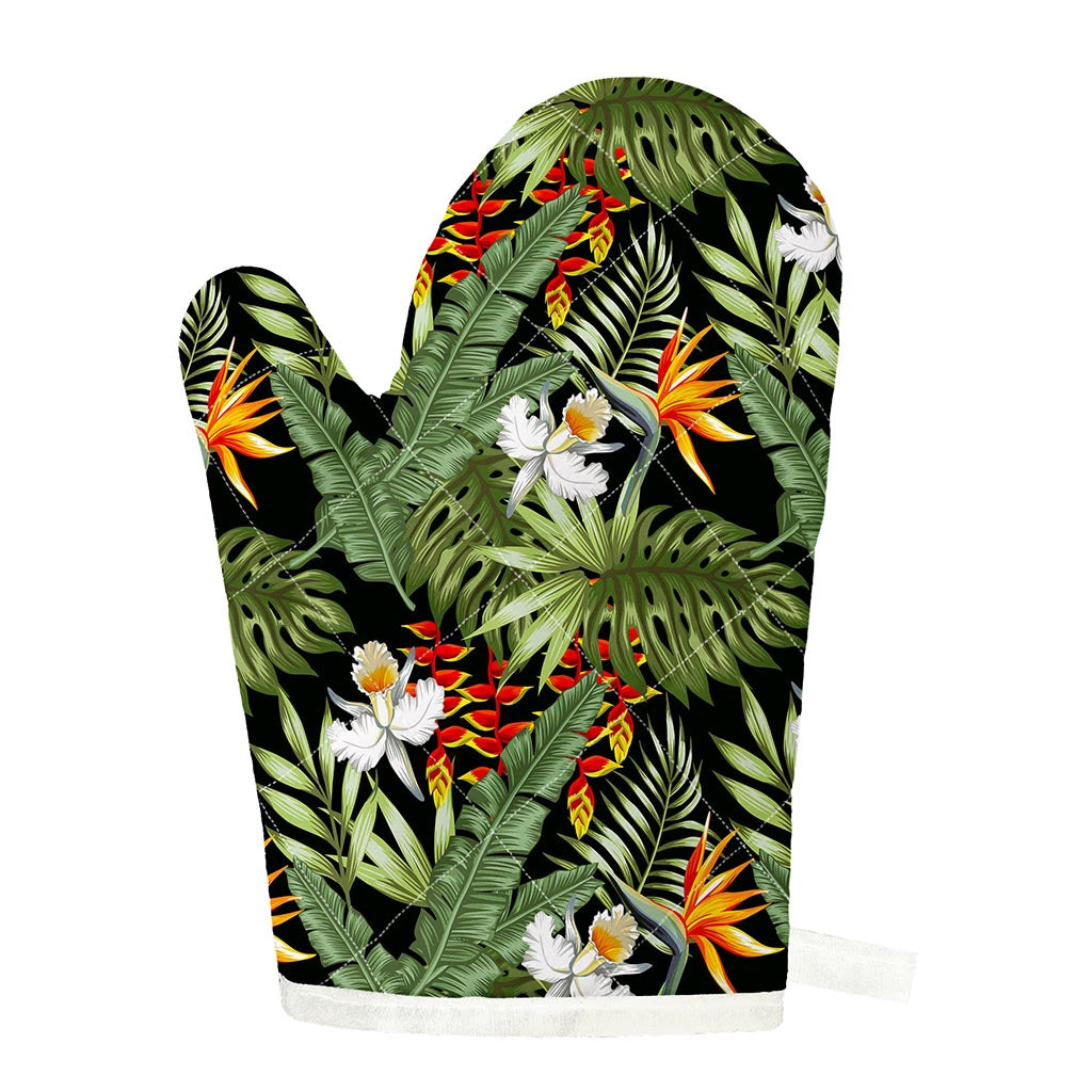 Hawaii Tropical Plants Pattern Print Single Oven Mitt