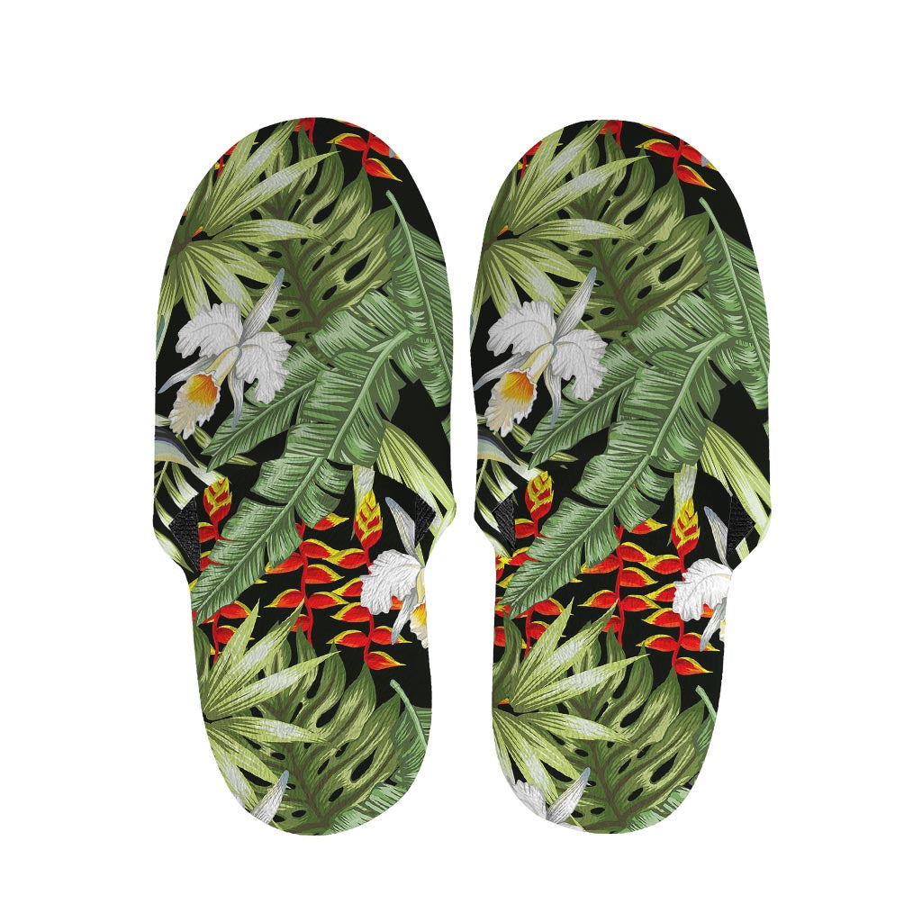 Hawaii Tropical Plants Pattern Print Slippers