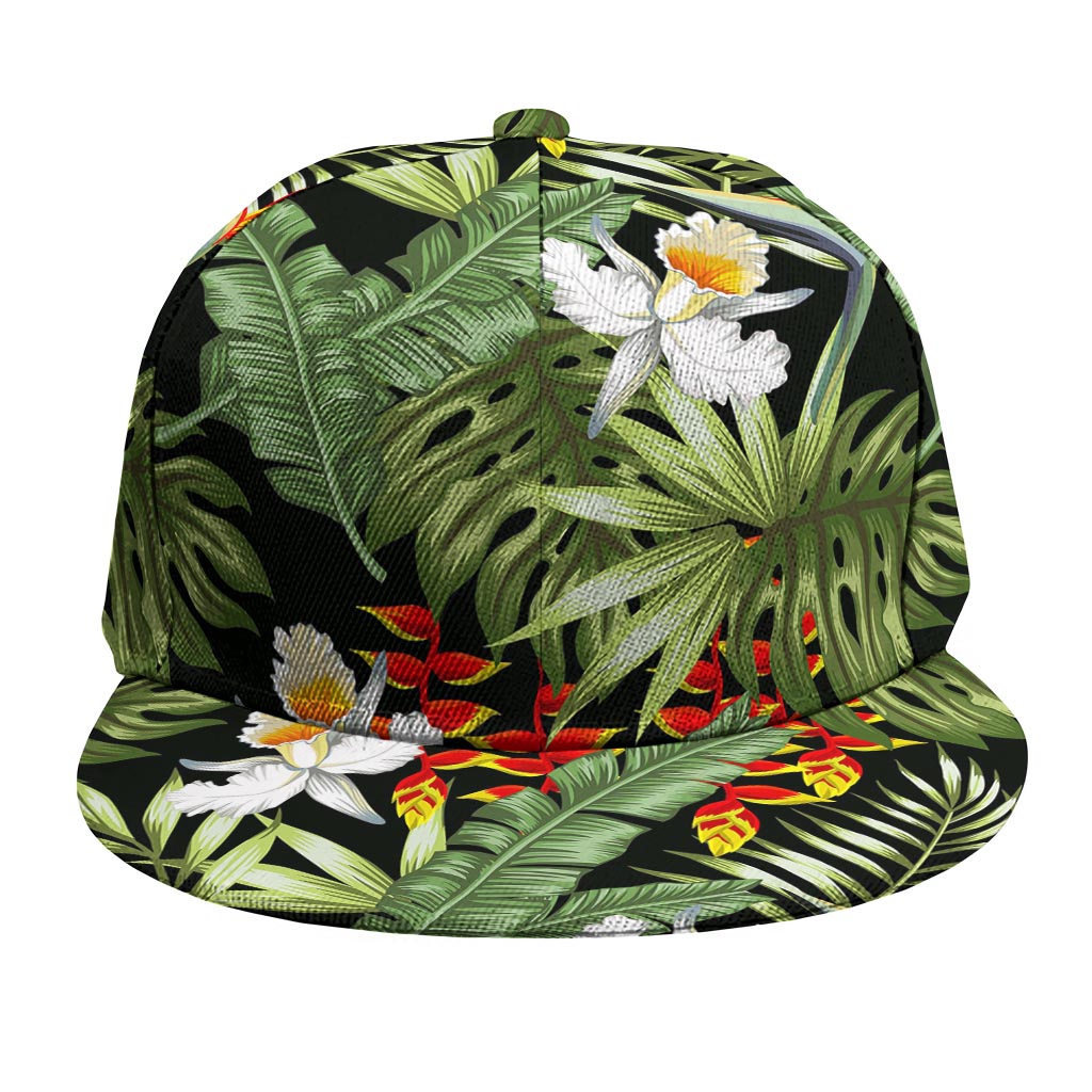 Hawaii Tropical Plants Pattern Print Snapback Cap