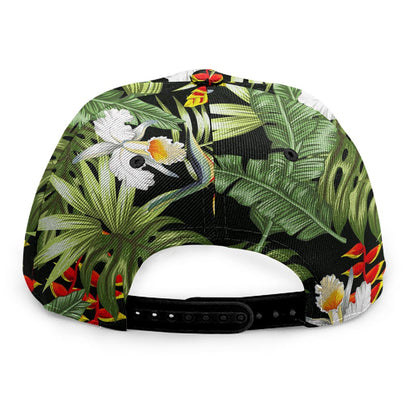 Hawaii Tropical Plants Pattern Print Snapback Cap