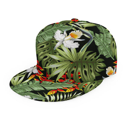 Hawaii Tropical Plants Pattern Print Snapback Cap