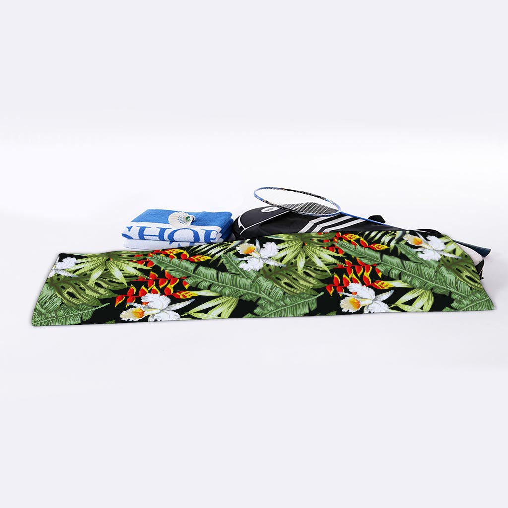 Hawaii Tropical Plants Pattern Print Sports Towel