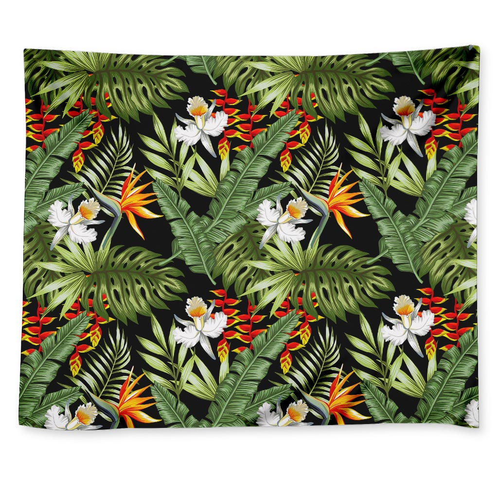 Hawaii Tropical Plants Pattern Print Tapestry