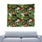 Hawaii Tropical Plants Pattern Print Tapestry