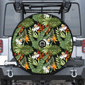 Hawaii Tropical Plants Pattern Print Tire Cover With Camera Hole