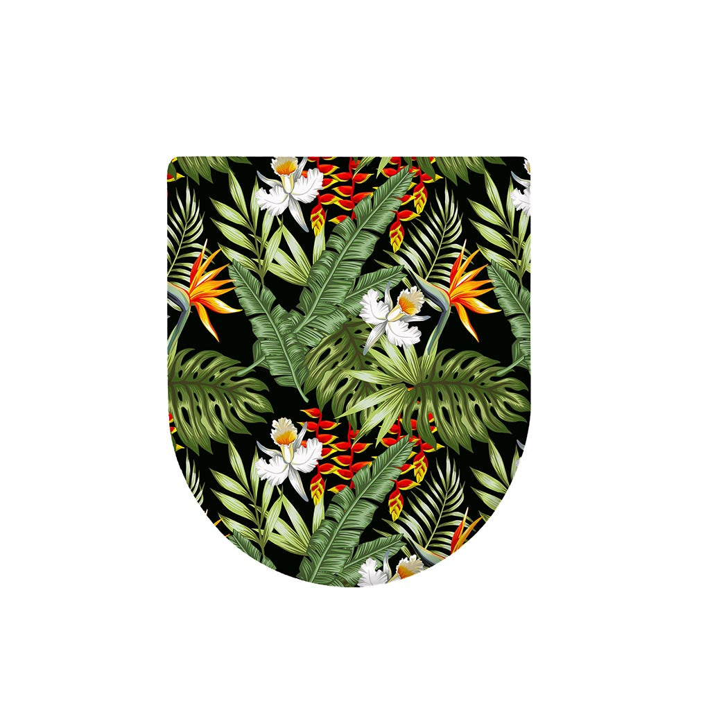 Hawaii Tropical Plants Pattern Print Toilet Lid Cover