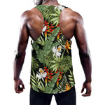 Hawaii Tropical Plants Pattern Print Training Tank Top