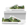 Hawaii Tropical Plants Pattern Print White Low Top Sneakers