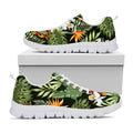 Hawaii Tropical Plants Pattern Print White Running Shoes