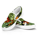 Hawaii Tropical Plants Pattern Print White Slip On Sneakers