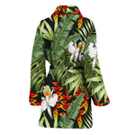 Hawaii Tropical Plants Pattern Print Women's Bathrobe