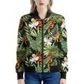 Hawaii Tropical Plants Pattern Print Women's Bomber Jacket