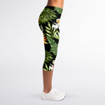 Hawaii Tropical Plants Pattern Print Women's Capri Leggings