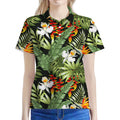 Hawaii Tropical Plants Pattern Print Women's Polo Shirt