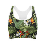 Hawaii Tropical Plants Pattern Print Women's Sports Bra
