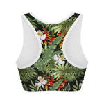 Hawaii Tropical Plants Pattern Print Women's Sports Bra