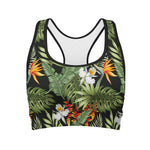 Hawaii Tropical Plants Pattern Print Women's Sports Bra