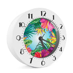 Hawaiian Aloha Flower Print Alarm Clock