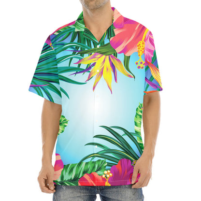 Hawaiian Aloha Flower Print Aloha Shirt