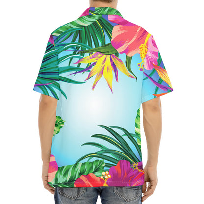 Hawaiian Aloha Flower Print Aloha Shirt
