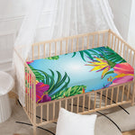Hawaiian Aloha Flower Print Baby Crib Sheet