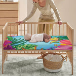 Hawaiian Aloha Flower Print Baby Crib Sheet