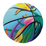Hawaiian Aloha Flower Print Basketball