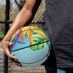 Hawaiian Aloha Flower Print Basketball