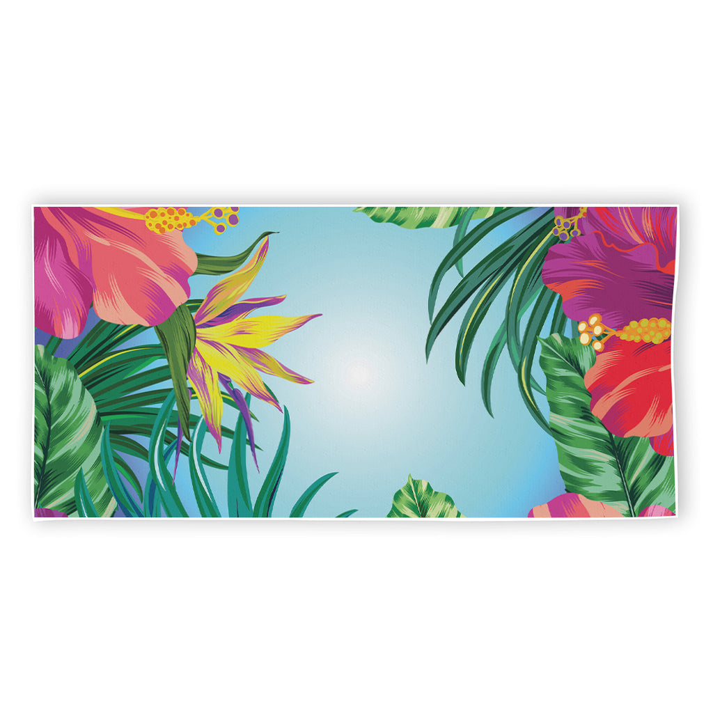 Hawaiian Aloha Flower Print Beach Towel