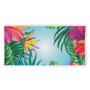 Hawaiian Aloha Flower Print Beach Towel