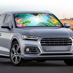 Hawaiian Aloha Flower Print Car Windshield Sun Shade