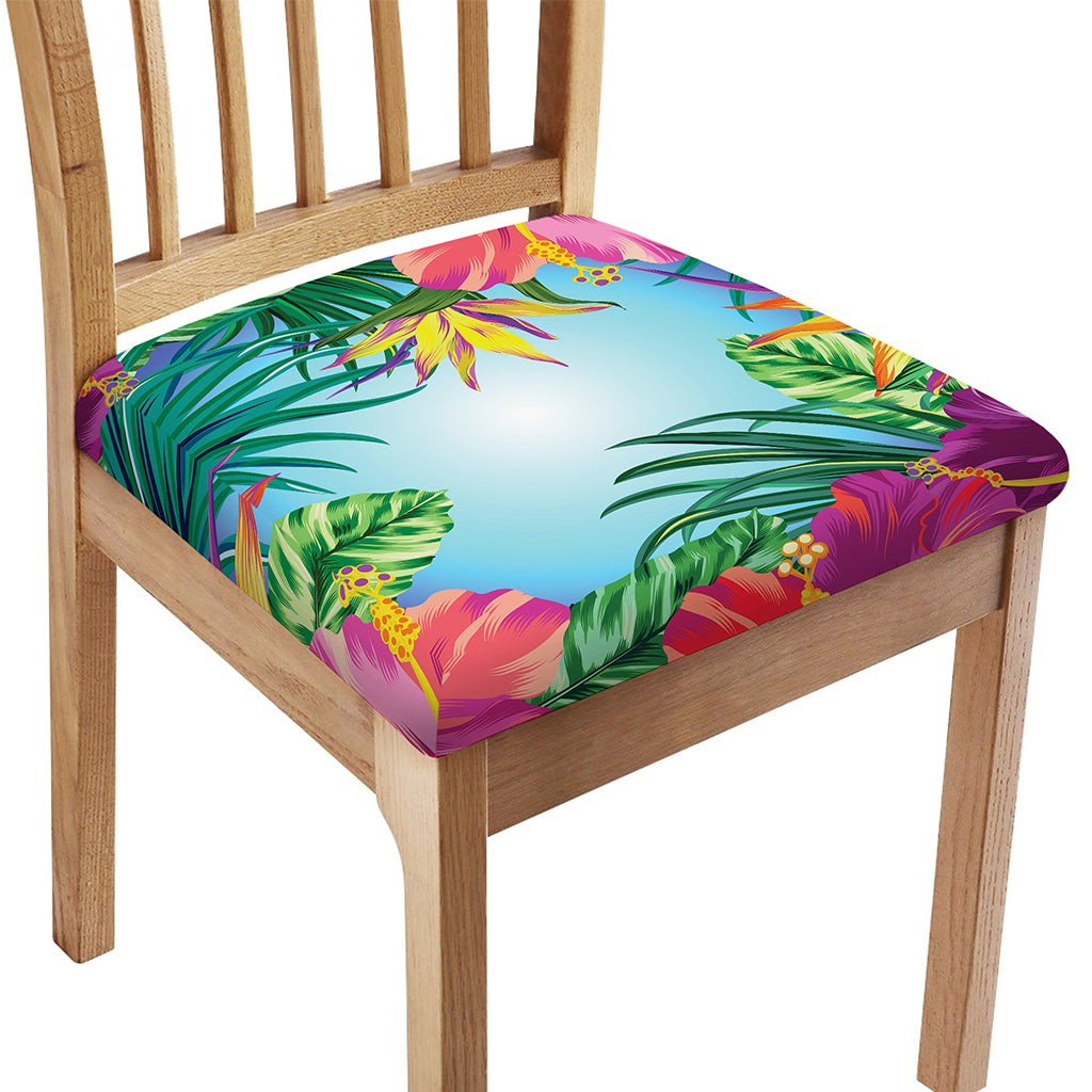 Hawaiian Aloha Flower Print Chair Cushion Cover