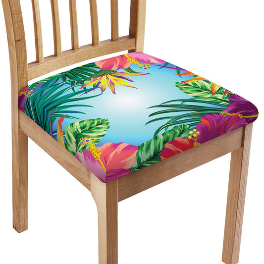 Hawaiian Aloha Flower Print Chair Cushion Cover