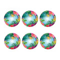 Hawaiian Aloha Flower Print Coaster Set