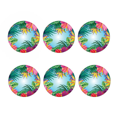 Hawaiian Aloha Flower Print Coaster Set