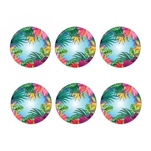 Hawaiian Aloha Flower Print Coaster Set
