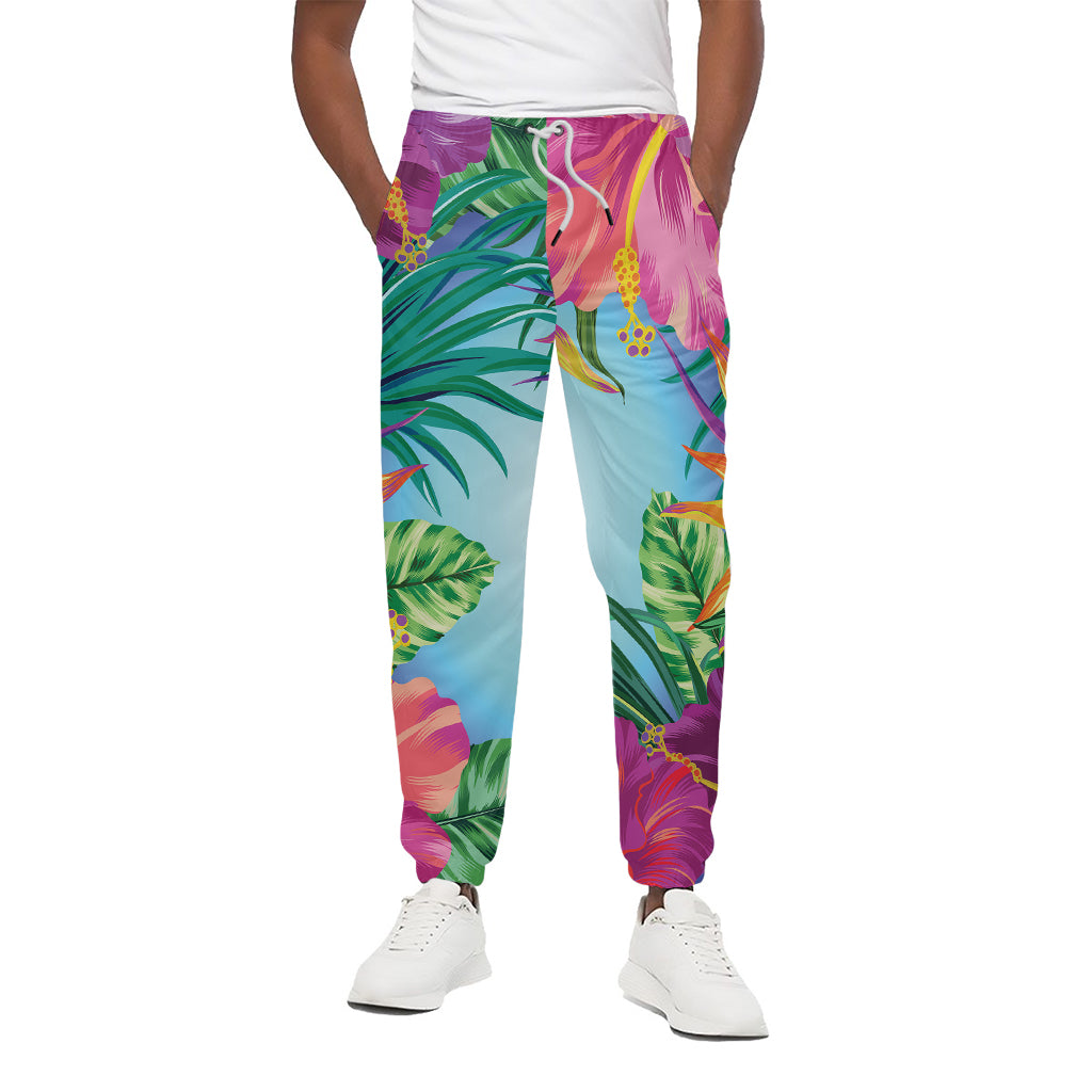 Hawaiian Aloha Flower Print Cotton Pants