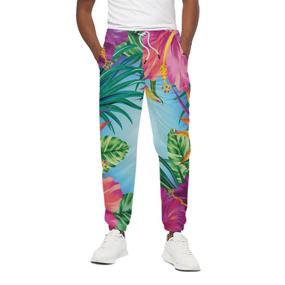 Hawaiian Aloha Flower Print Cotton Pants