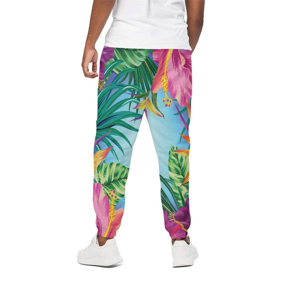 Hawaiian Aloha Flower Print Cotton Pants
