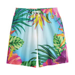 Hawaiian Aloha Flower Print Cotton Shorts