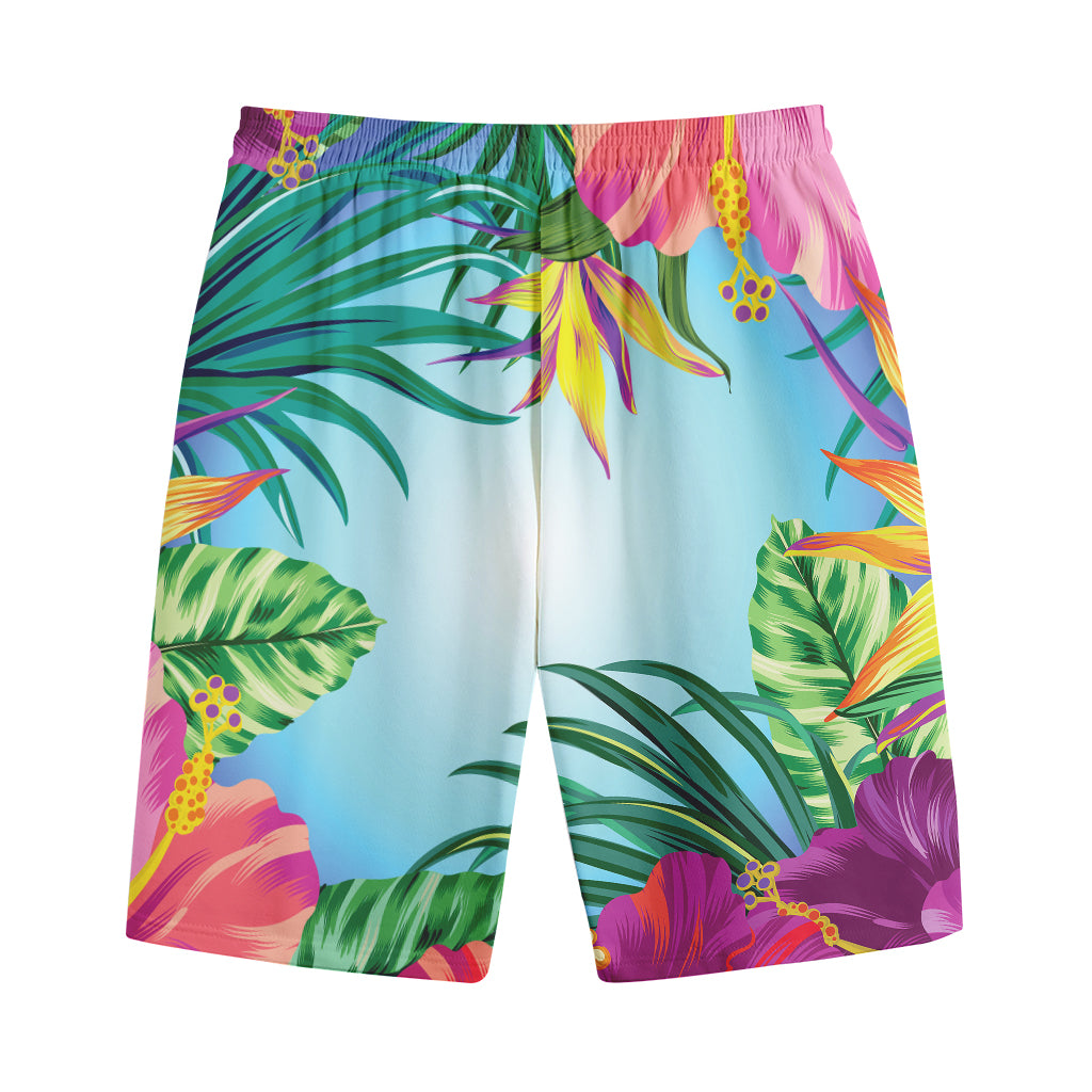 Hawaiian Aloha Flower Print Cotton Shorts