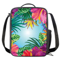 Hawaiian Aloha Flower Print Crossbody Lunch Bag