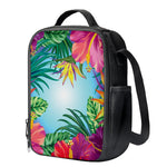 Hawaiian Aloha Flower Print Crossbody Lunch Bag
