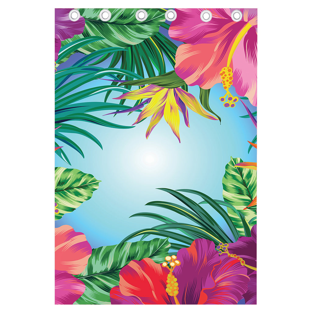 Hawaiian Aloha Flower Print Curtain