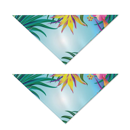 Hawaiian Aloha Flower Print Dog Bandana