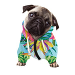 Hawaiian Aloha Flower Print Dog Zip Up Hoodie
