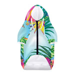 Hawaiian Aloha Flower Print Dog Zip Up Hoodie