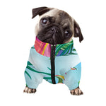 Hawaiian Aloha Flower Print Dog Zip Up Jacket
