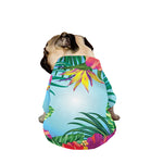 Hawaiian Aloha Flower Print Dog Zip Up Jacket
