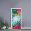 Hawaiian Aloha Flower Print Door Sticker